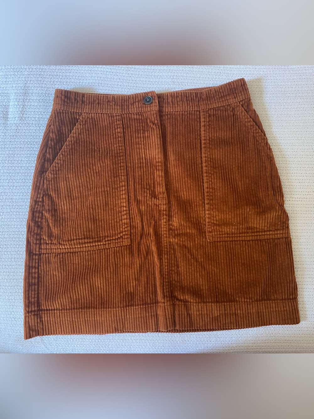 GAP Corduroy Pocket Mini Skirt - Rust Brown